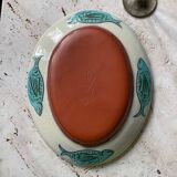 Vintage ceramic fish dish signed