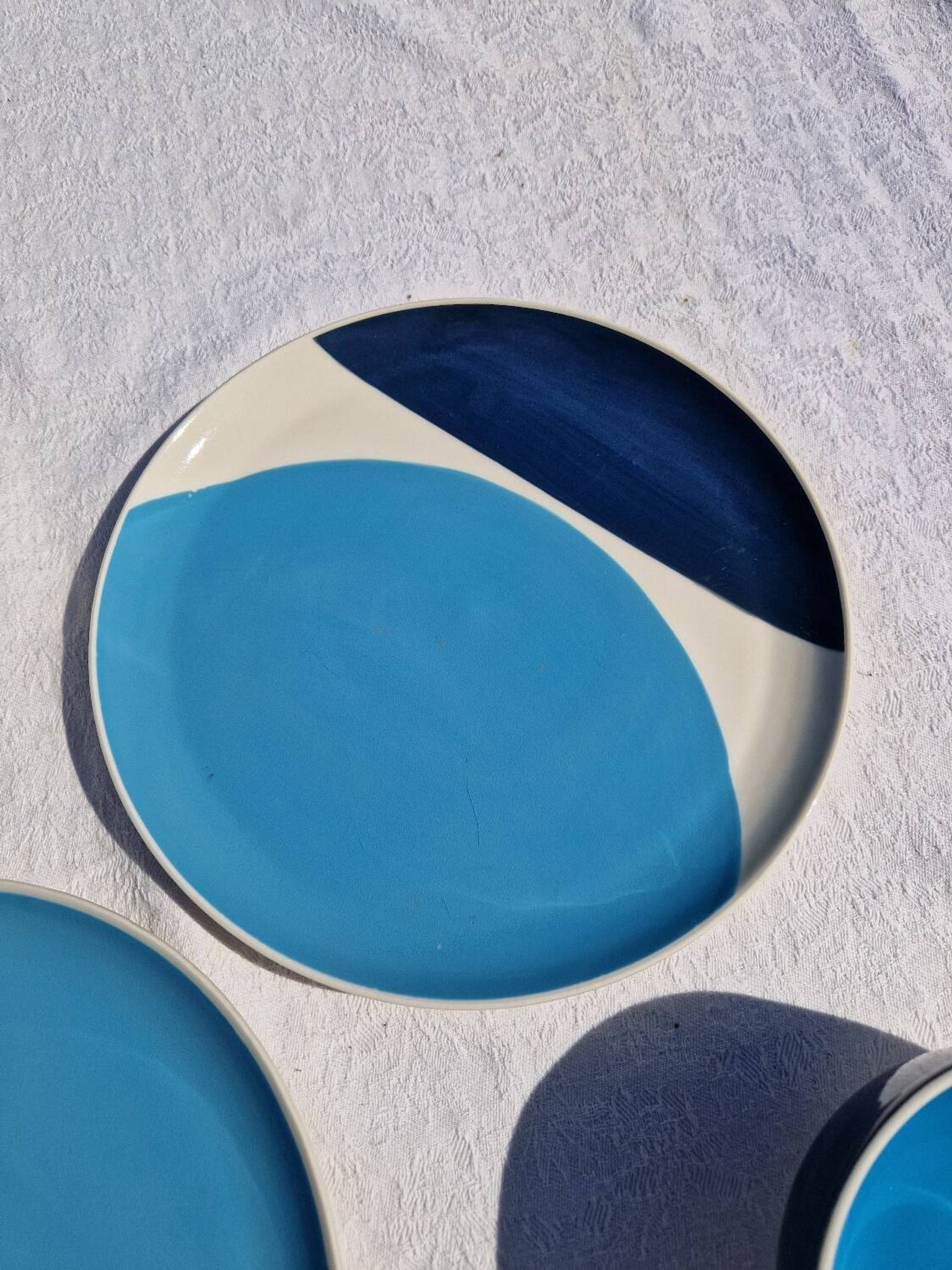Set of 8 Plates and 2 Bowls Julie Goodwin Habitat Longitude Blue Stoneware Style