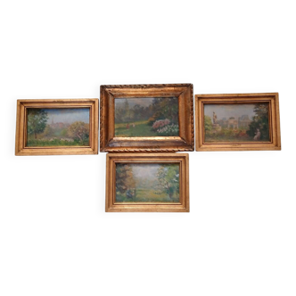 4 huile sur panneau XIXème