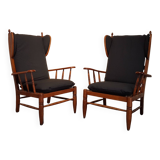 Pair of wing chairs