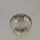 French Vintage Clear Glass Ceiling Light with Colourful Floral Decoration