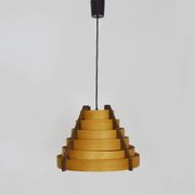 Scandinavian pendant light by Linus Bopp Limbach in pine slats. 1960s