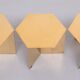 3 tables d'appoint en laiton « Slit » de la marque danoise Hay