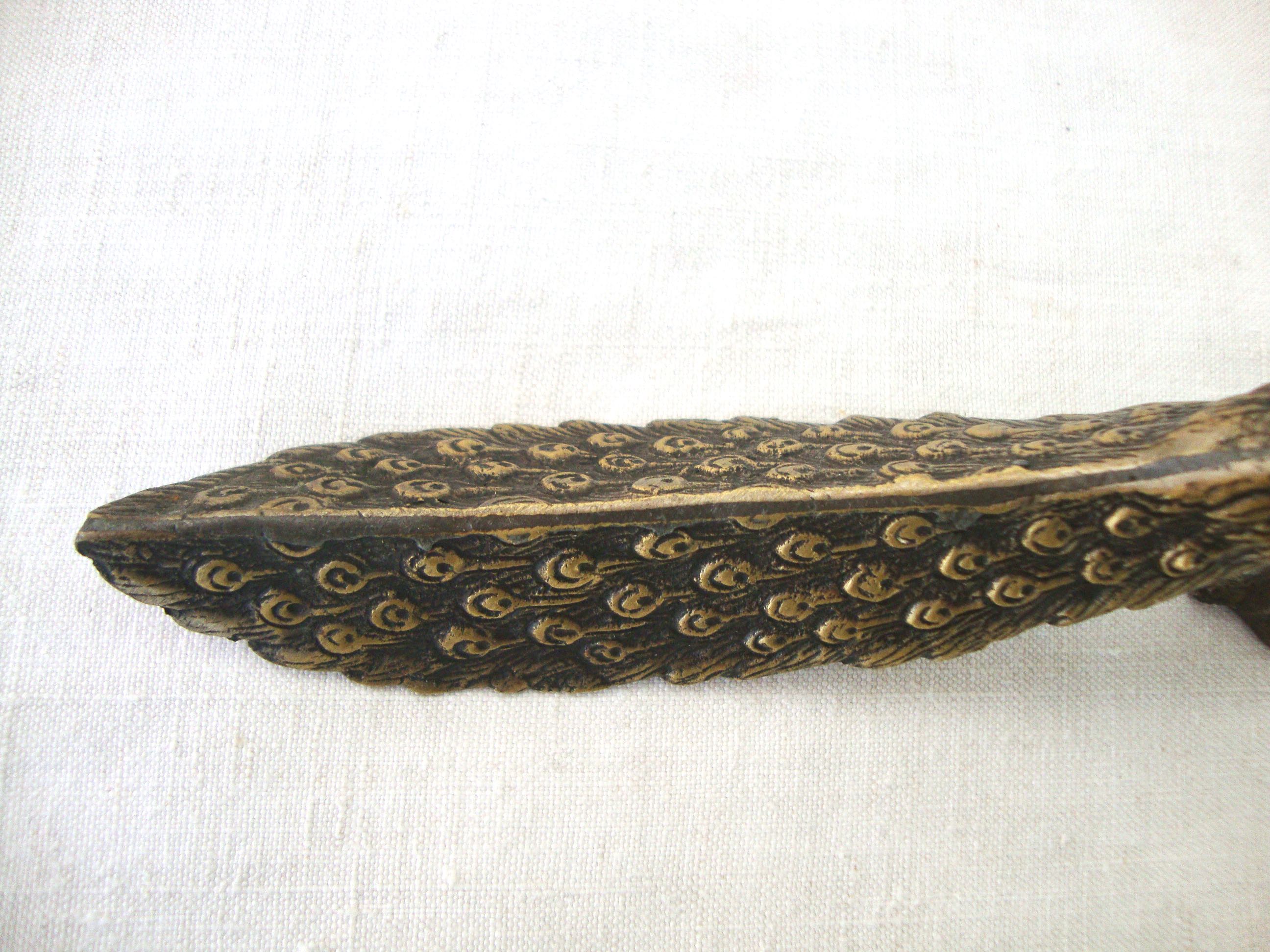 Brass peacock