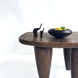 African Senufo Sculptural Stool M in Solid Wood – Organic Design