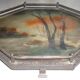 Art Deco hammered iron plateau or centrepiece table signed Germonde.