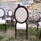 Ensemble fauteuils et chaises médaillon design