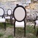 Set armchairs and chairs medallion design