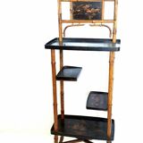 Perret and Vibert shelf in bamboo and Japanese lacquer