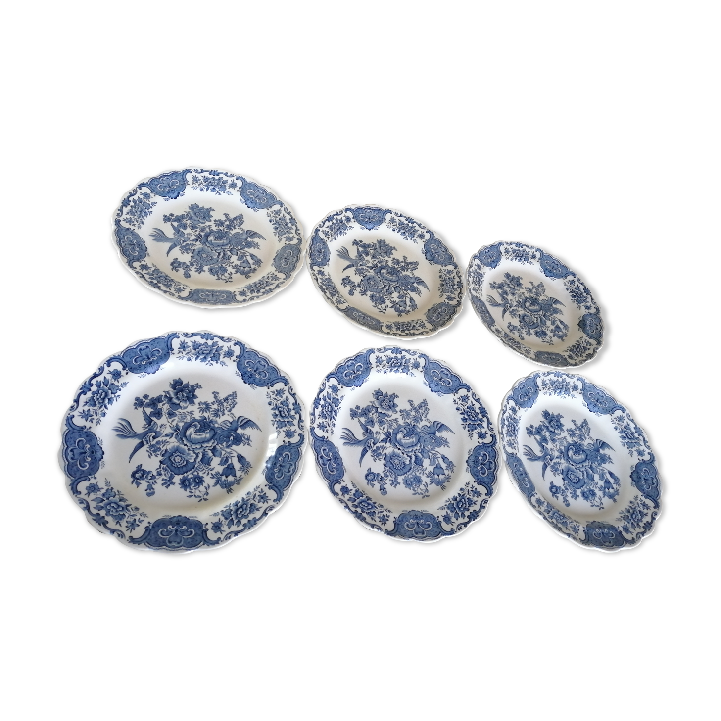 Lot of 6 flat plates Ridgway Staffordshire England