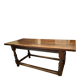Table ancienne en bois naturel, style Louis XIII