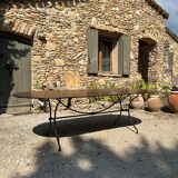 Handcrafted wrought iron garden table 250 cm