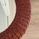 Old large round rattan mirror 80s