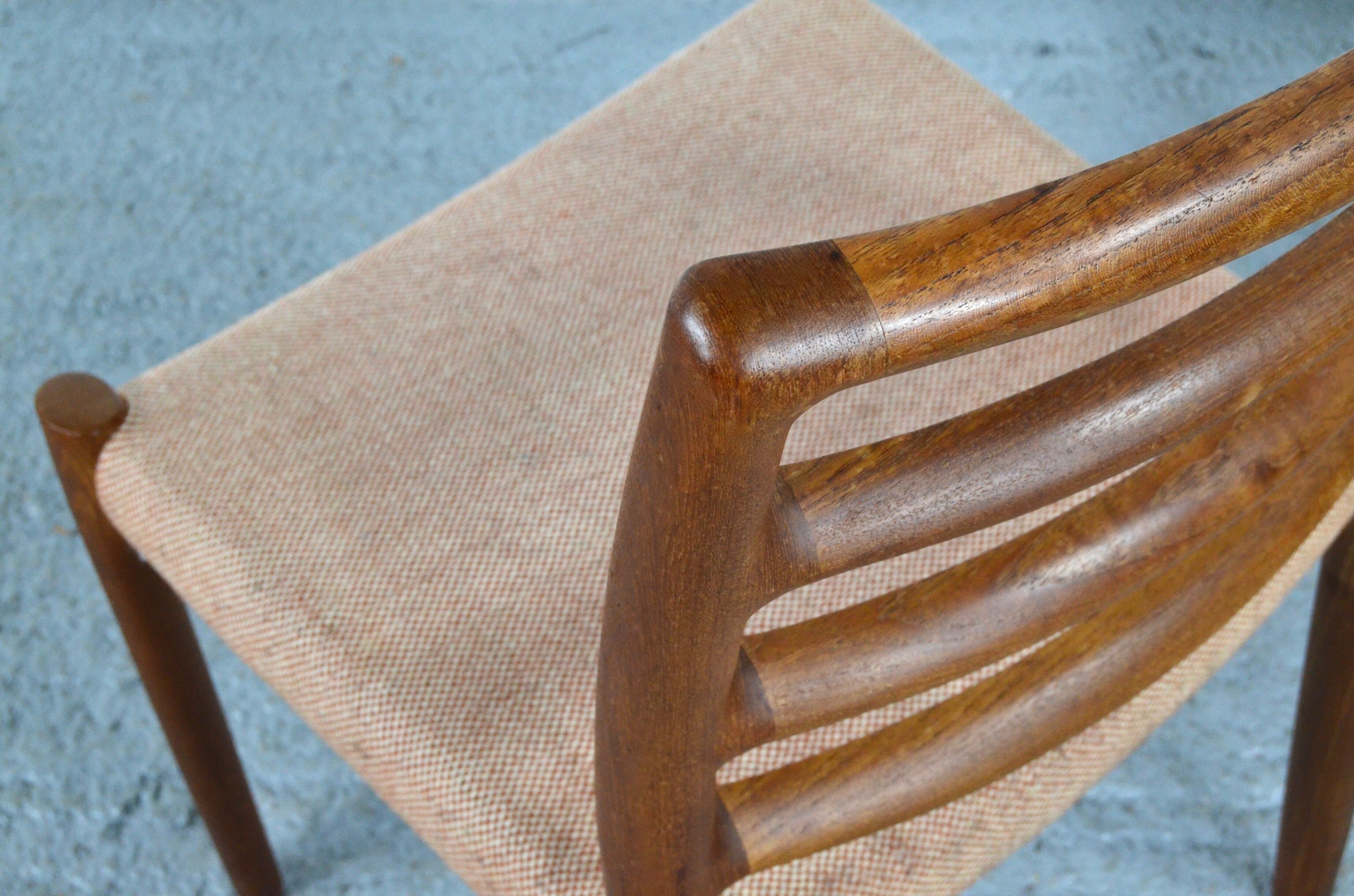 Set of 2 model 85 dining chairs by Niels Moller from Denmark