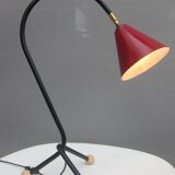 Tripod bedside lamp red Sputnik