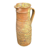 Old large glazed stoneware pitcher