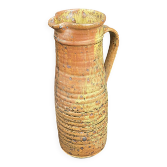 Old large glazed stoneware pitcher