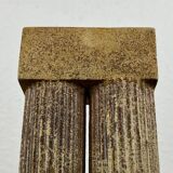 Klaus Lehmann, postmodern brutalist German pottery, sculpted column vase, 1981, ceramic