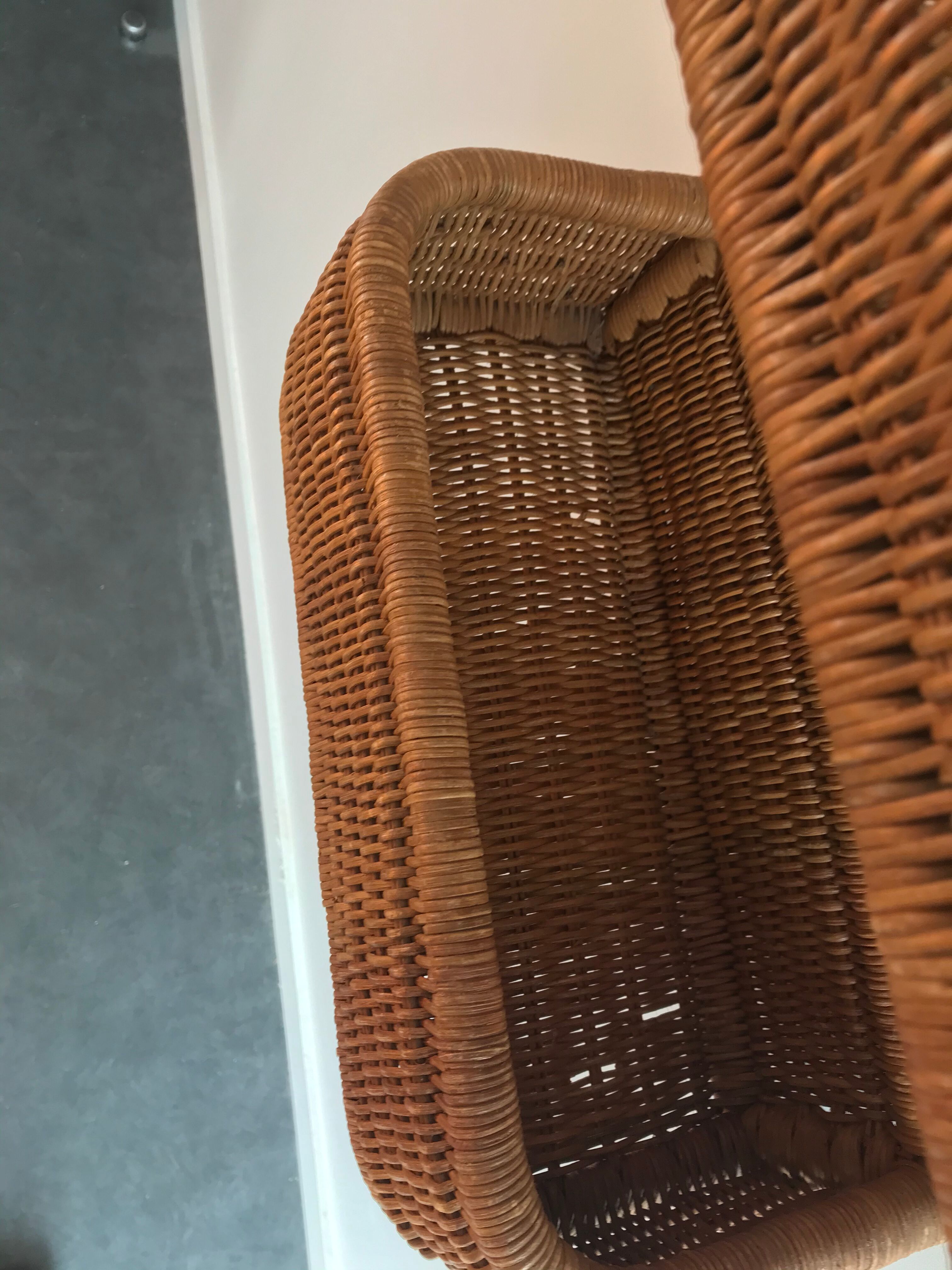Wicker and rattan shelf