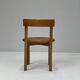 4 Italian wooden dining chairs with rattan seating