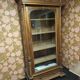 Walnut glass cabinet