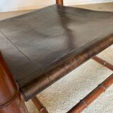 Safari armchair 1940 in brown leather