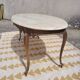 Table basse Louis XV marbre et métal doré
