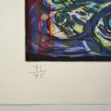 Malcolm Morley print Trojan Calvacade from the Odysseys of Enoch Suite, 1986 American