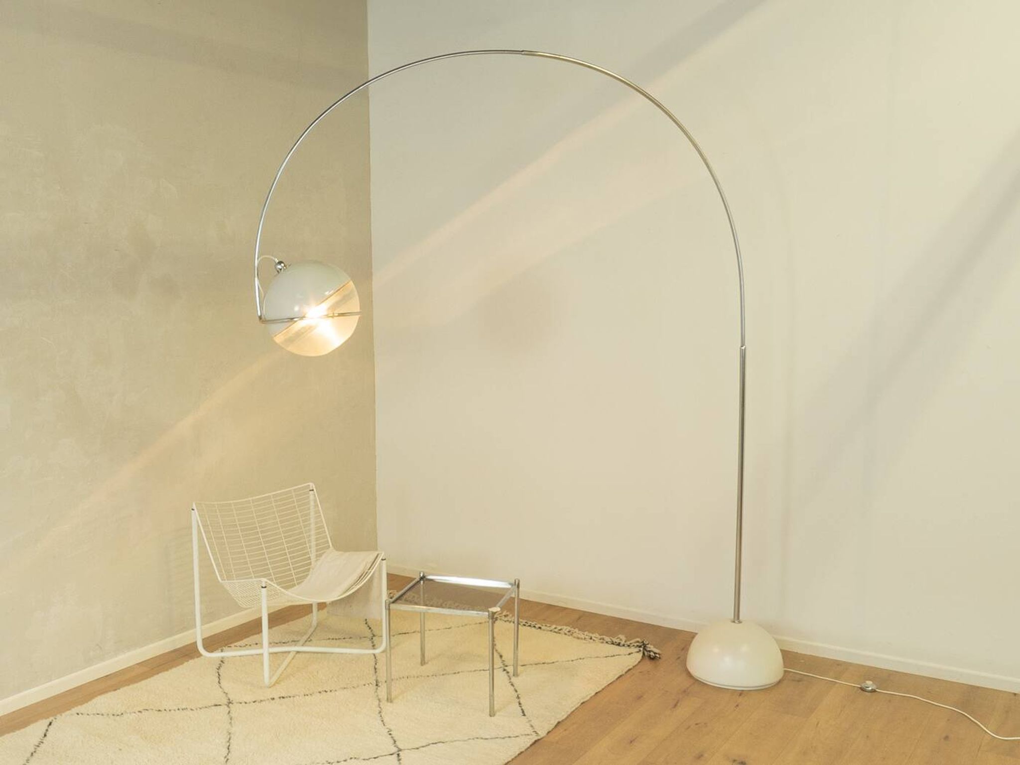 Lampe arc FOCUS des années 1960, Fabio Lenci, Guzzini, vintage
