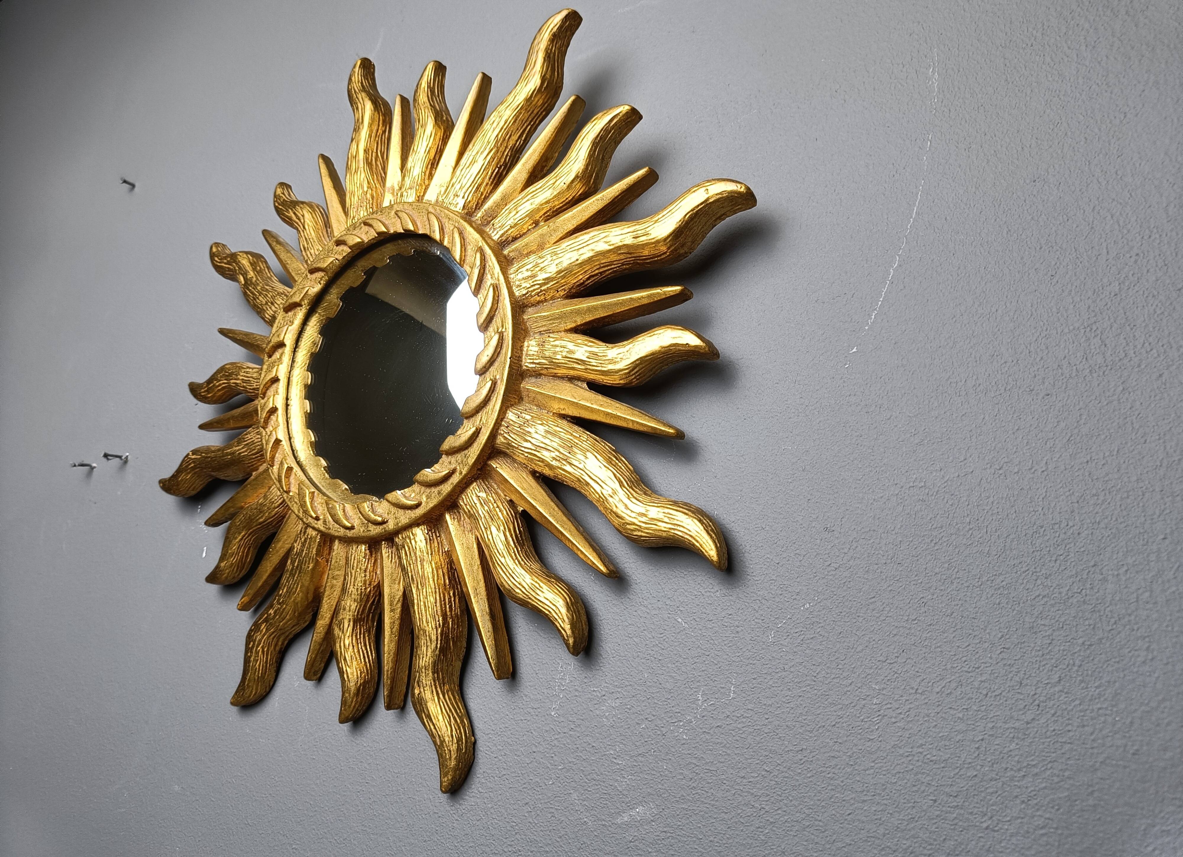 Vintage sunburst mirror, 1960s