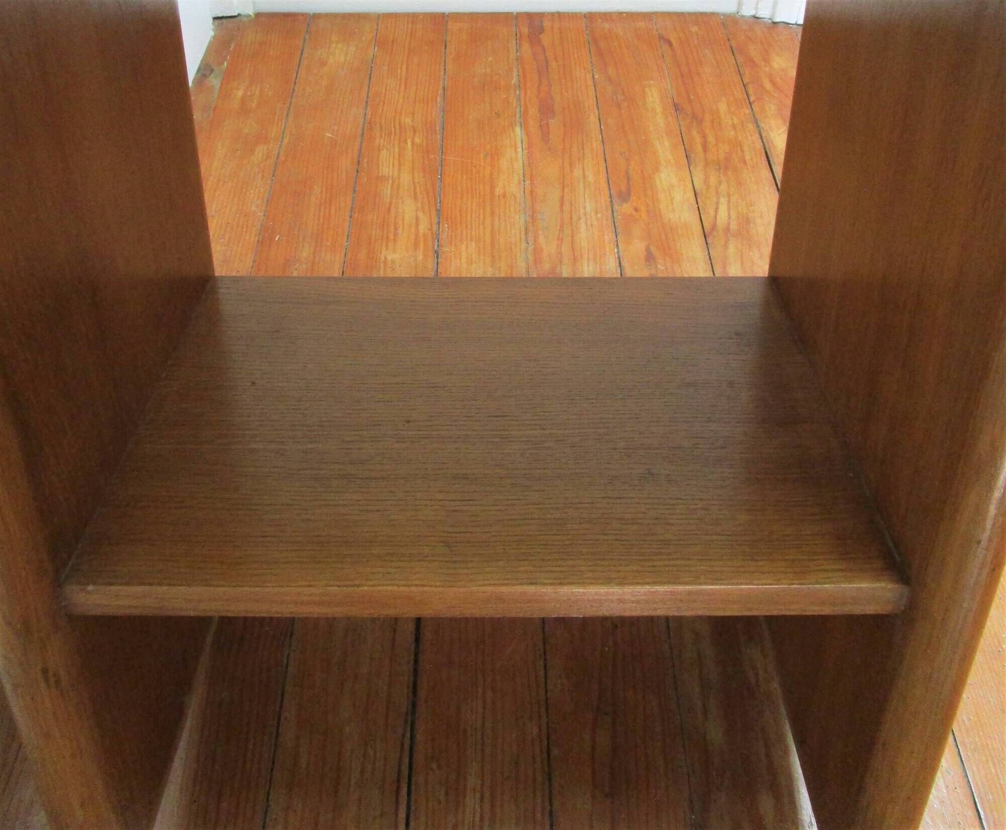 Side table, bedside table, vintage wooden shelf from the 1960s.