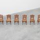 Set of 6 art nouveau dinner chairs in the manner of Victor Horta, Belgium