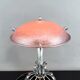 Important Stylized Wrought Iron Lamp with Glass Dome, c. 1930