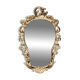 Antique rococo style wooden mirror. Solid walnut.