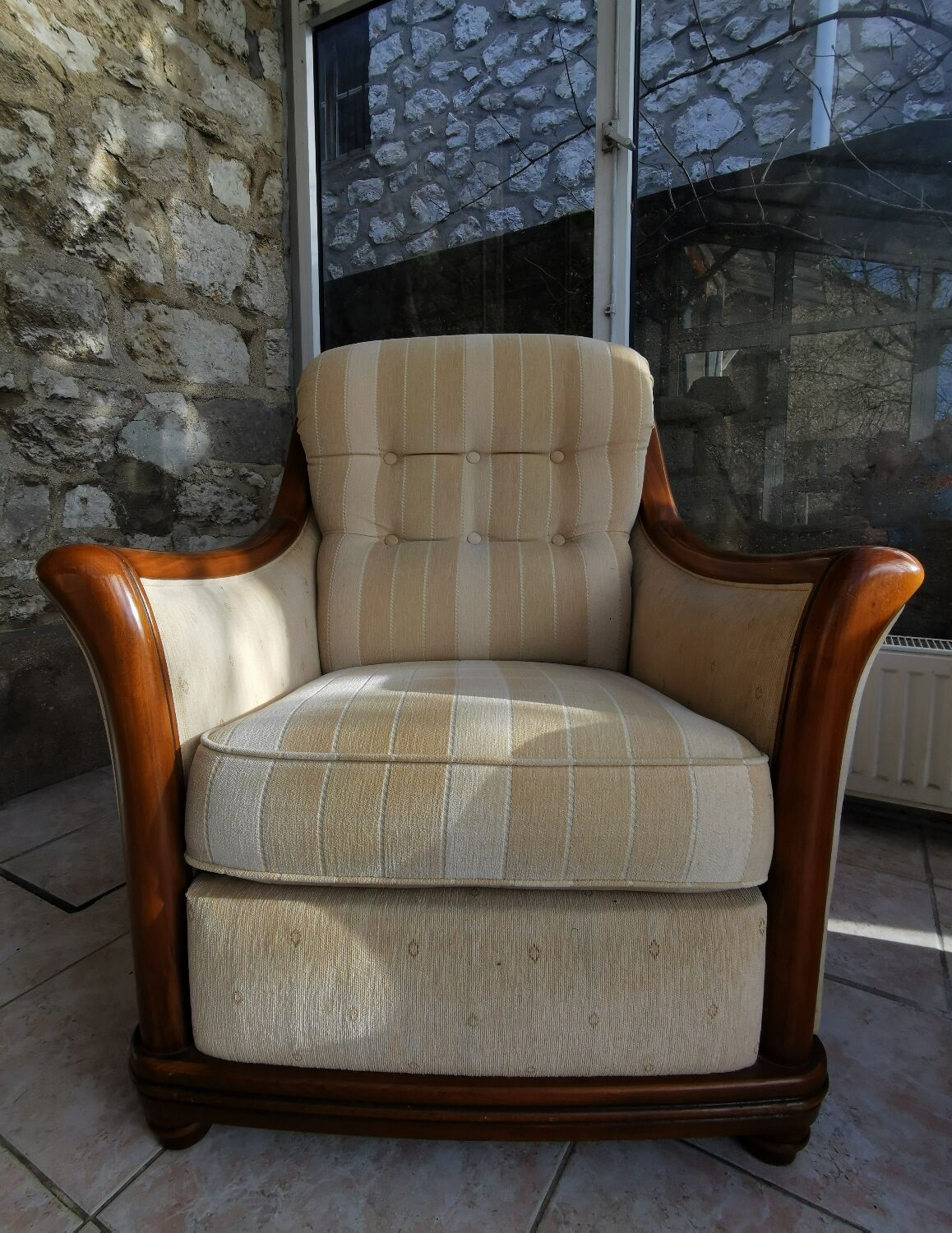 Pair of signed Jacques Leleu armchairs