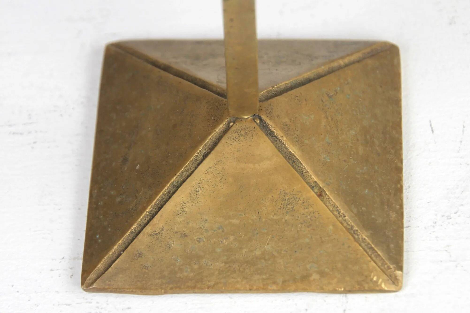Brass Candlestick — Art Deco / Modernist Style, Belgium, circa 1920s–1940s