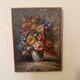 Oil on canvas flower bouquet