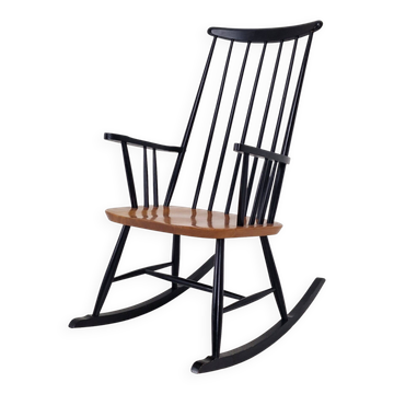 Chaise berçante conçue par Ilmari Tapiovaara pour Asko, Finlande, années 1960.