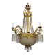 Large 155 cm crystal chandelier in Rococo style with 8 light arms.