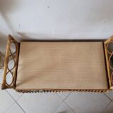 Coffre banc en rotin