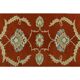 1970s Vintage Turkish Oushak Handmade Wool Cotton Orange Area Rug 173x230