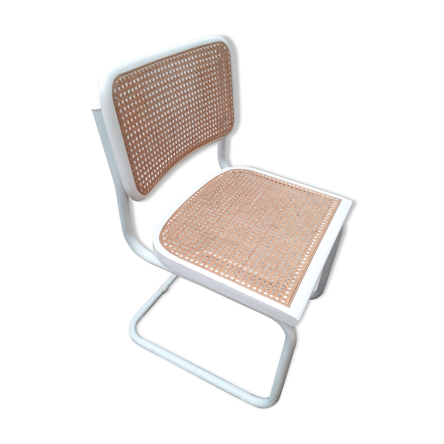 Marcel Breuer Chair cesca white Italian edition 70s