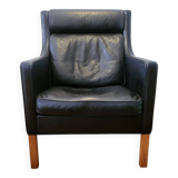 Vintage wingback chair 2431 with ottoman by Børge Mogensen for Fredericia