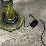 Louis XVI style carved wooden halogen column