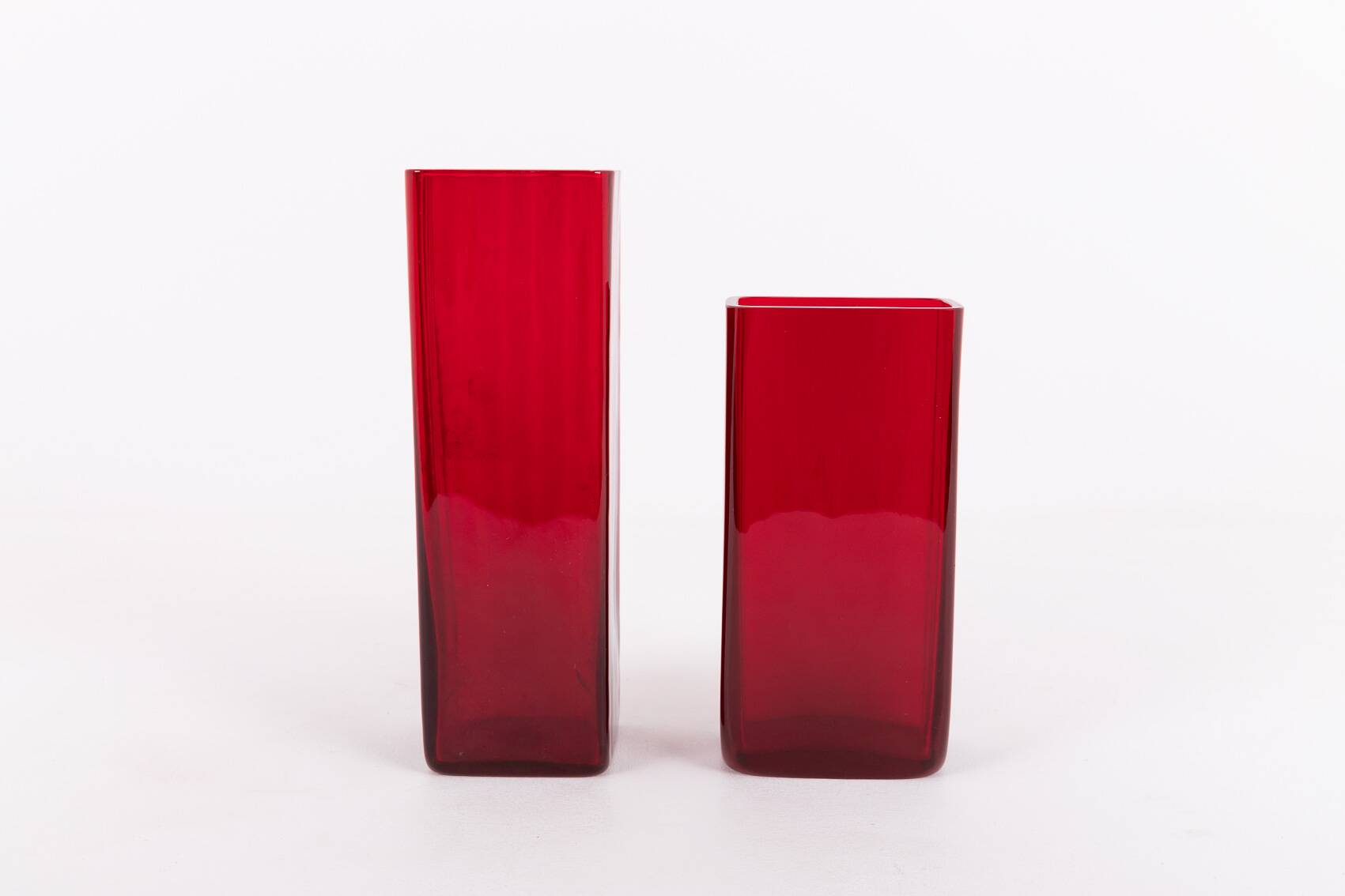 Pair of Scandinavian design vases from Monica Bratt for Reijmyre, Sweden 1950’s