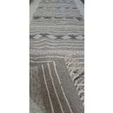 Traditional handmade grey hallway carpet  200x60cm