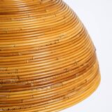 Italian 1970s bamboo ceiling pendant lamp | Ø 72 cm | Vivai del Sud