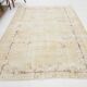 7x9 Shades Of Tan Beige Vintage Rug, 203x281Cm