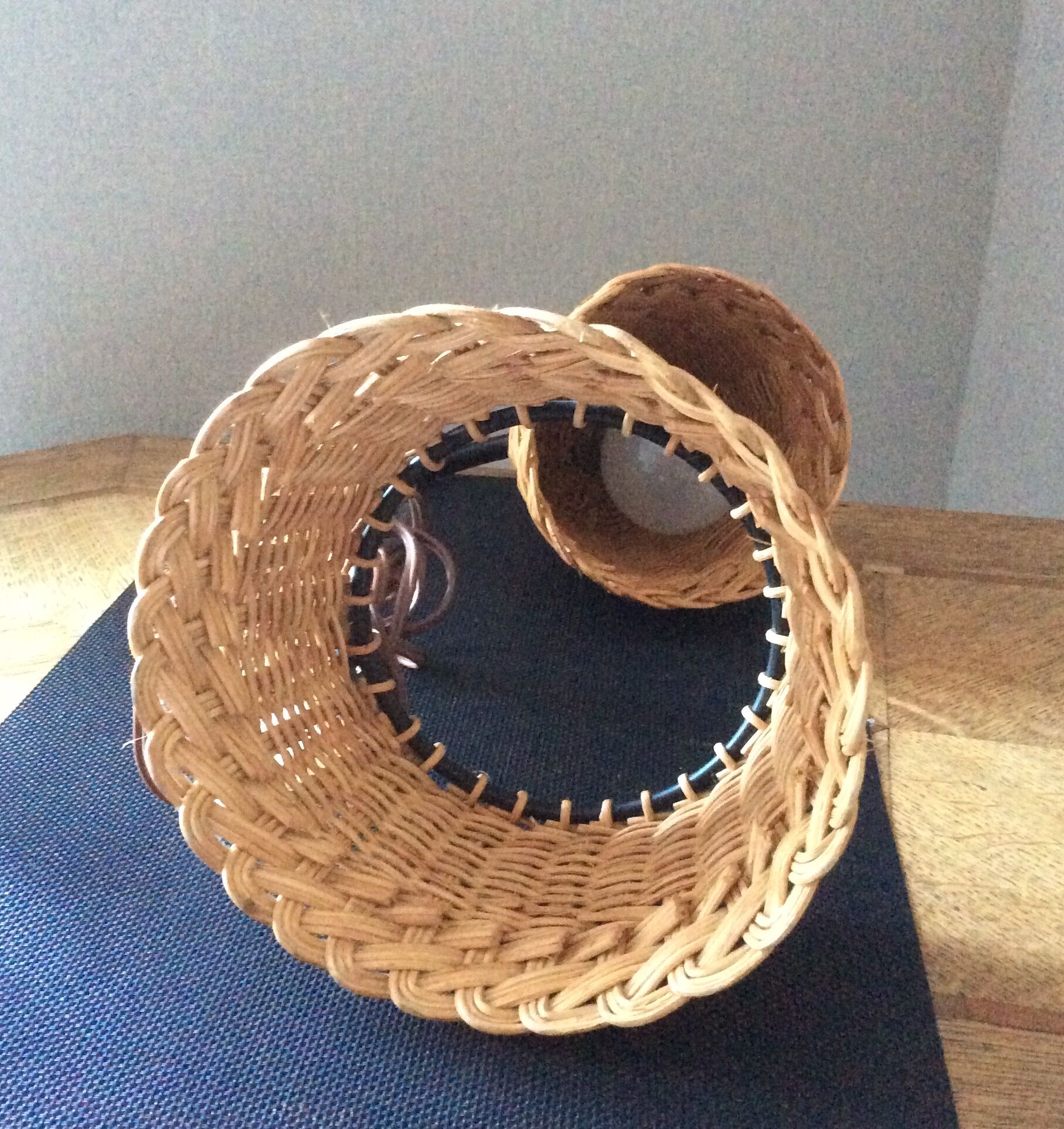 Vintage wicker lamp