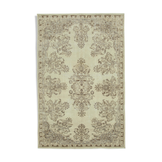 Handmade Vintage Oriental Beige Carpet 195 cm x 308 cm - 36585